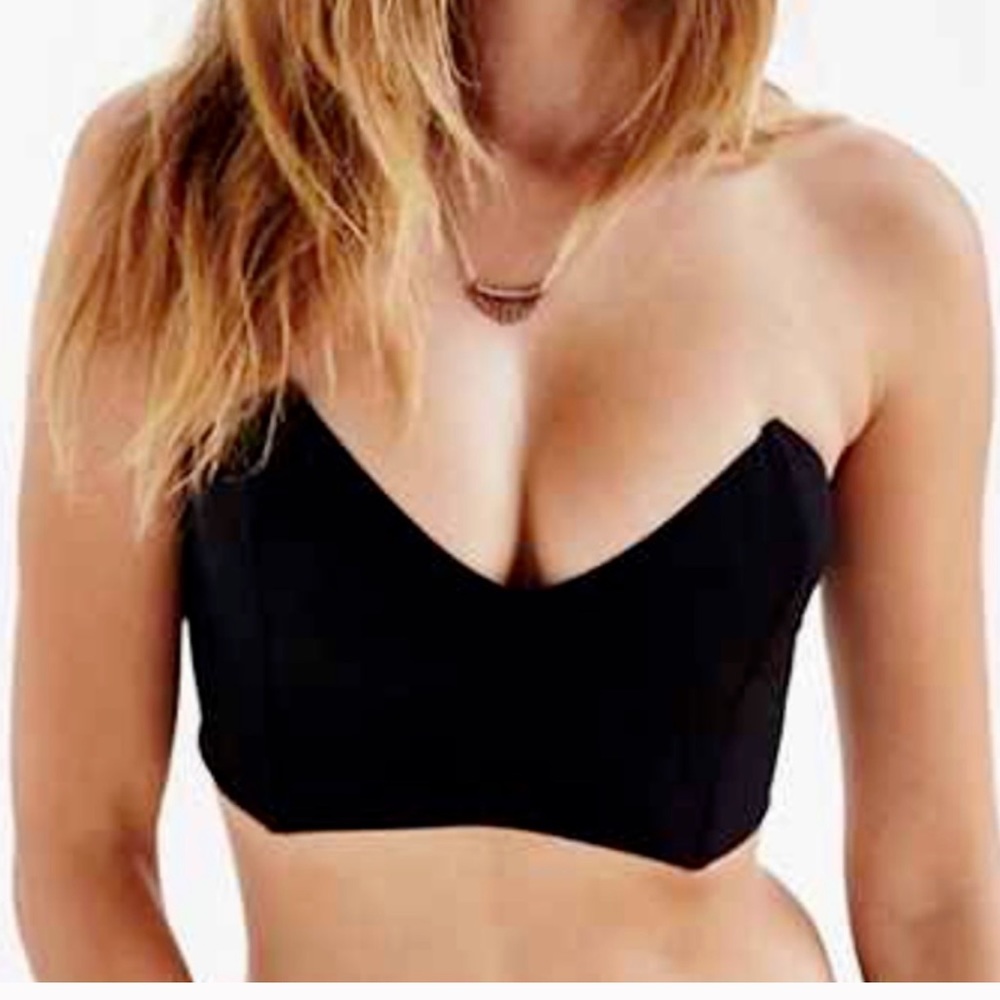 Urban Outfitters Zip Up Bandeau Top